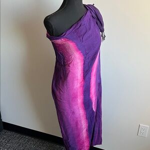 Vibrant Purple and Pink Swim Sarong